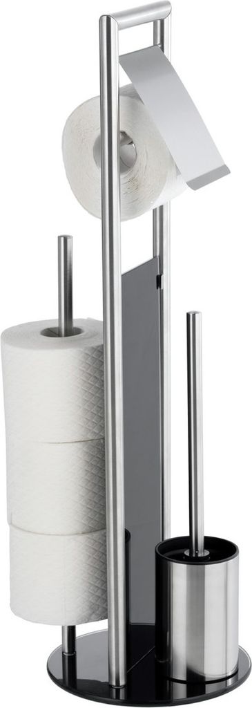 WENKO WC-Garnitur Ravina Edelstahl matt, mit Produktbild 1