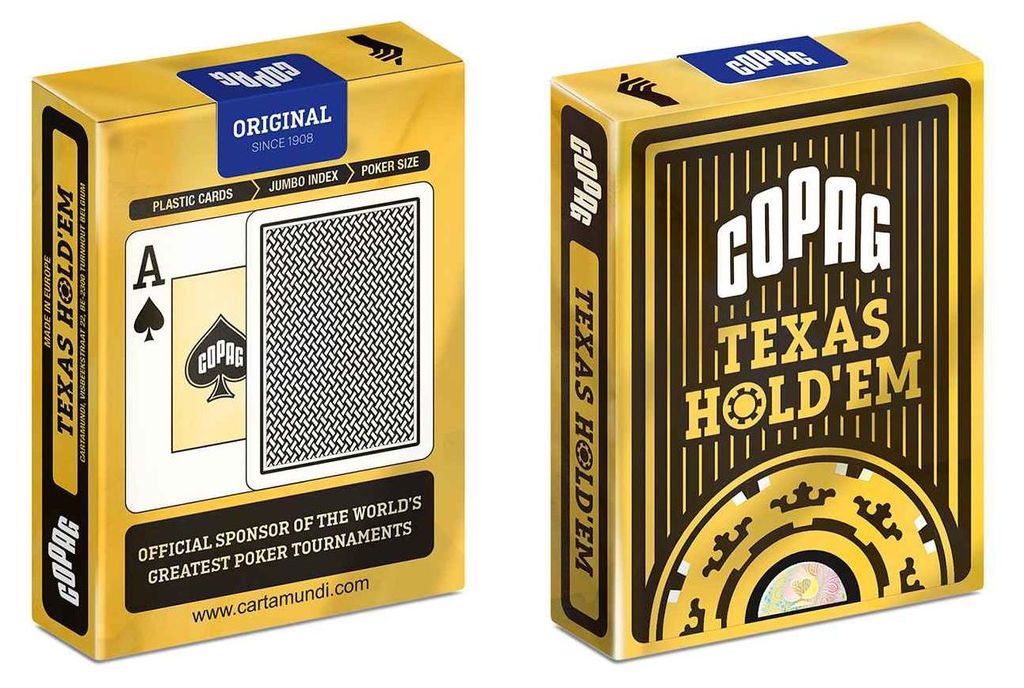 COPAG® 100% Plastik Texas Hold`Em Plastik Poker, Jumbo Produktbild 