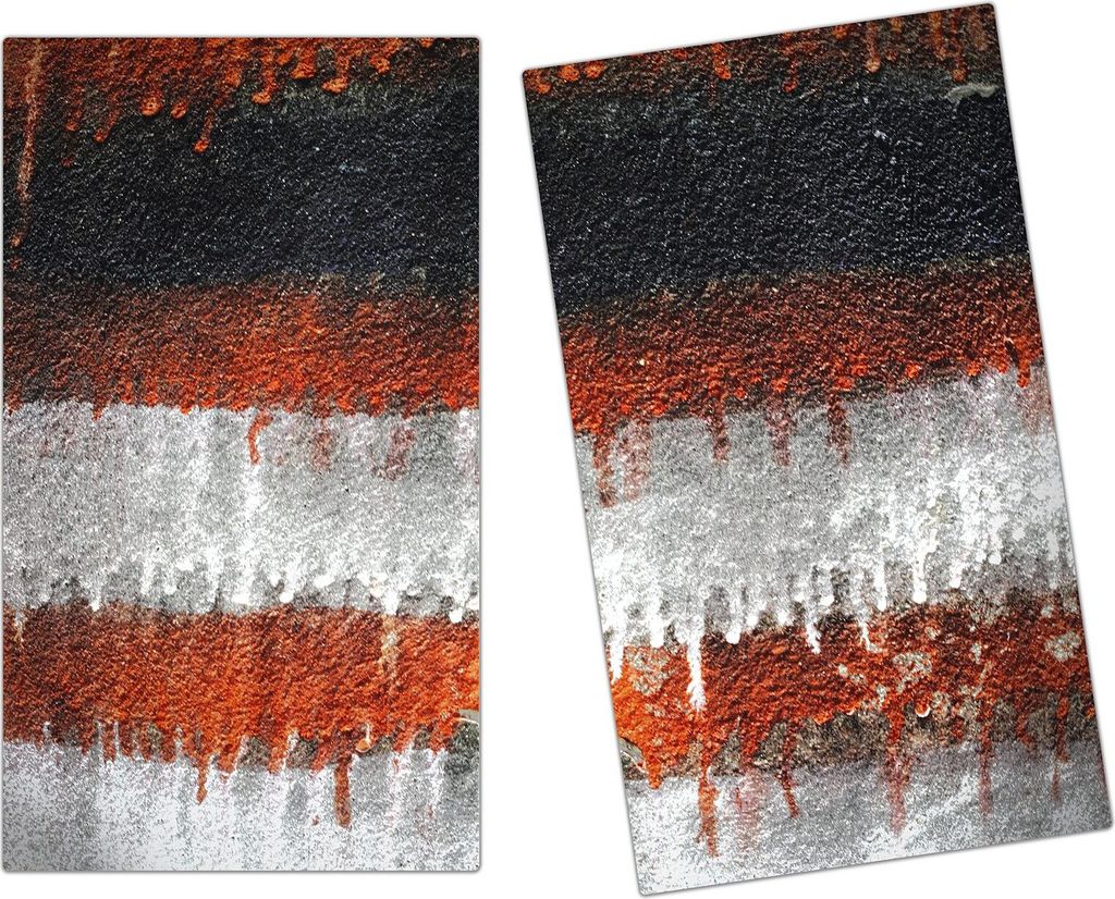 Spritzschutz Herdabdeckplatte Schneidebrett aus Glas Grunge Wand Hintergrund 2-Teilig (60x52cm)