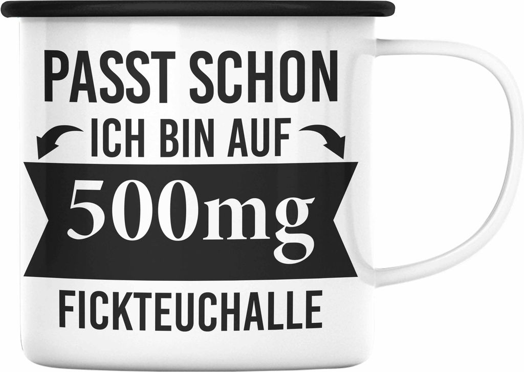 Trendation - Lustiger Spruch Emaille Tasse Büro Kollege Produktbild 