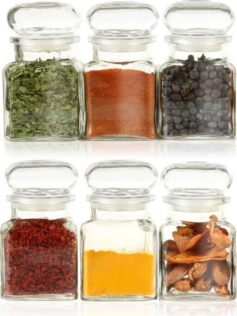 Orion Gewürzbehälter Gewürzglas zur Aufbewahrung von Gewürzen 120 ml, 6 Stück