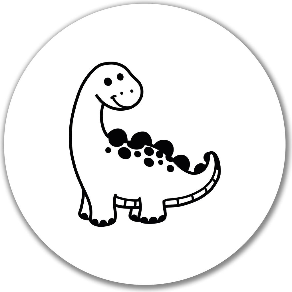 Huuraa Aufkleber Apatosaurus Dinosaurier 10cm rund Sticker Geschenkidee