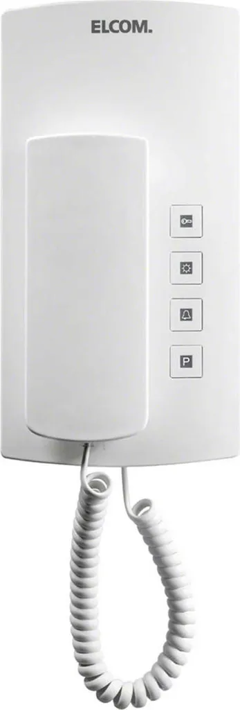 Poste audio ELCOM pour rénovation appartement système de bus 2 fils blanc