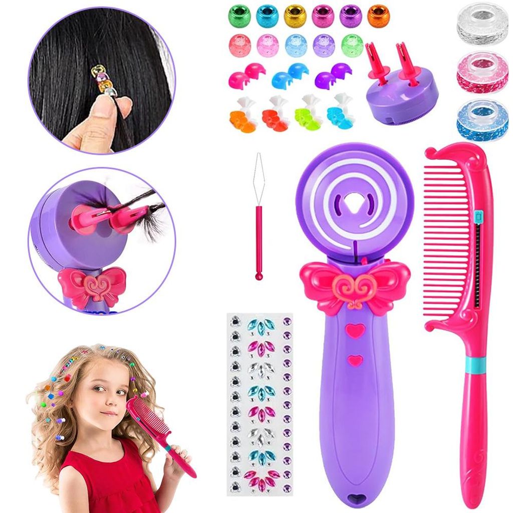 Magische Flechtmaschine für Mädchen Automatic Haarflechtmaschine Mädchen, 3-in-1 Haare Flechten Maschine with DIY Accessories Spielzeug Geschenk