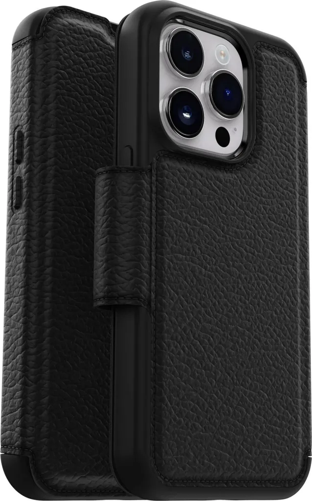 Otterbox Strada iPhone 14 Pro Max Nero: Cover in Vera Pelle Premium