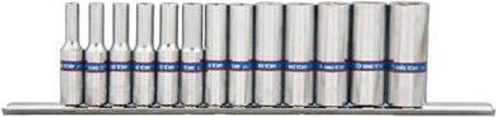 King tony komplet nasadek dlugich 1/4" 13cz. 4-14mm