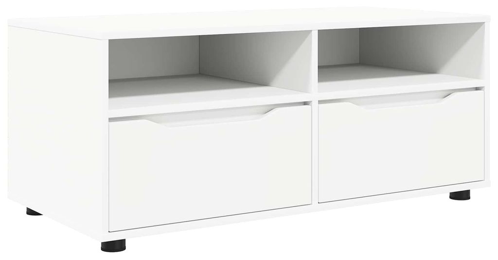 vidaXL TV-Schränk 100 x 48 x 43 cm Weiß Holzwerkstoff Produktbild 