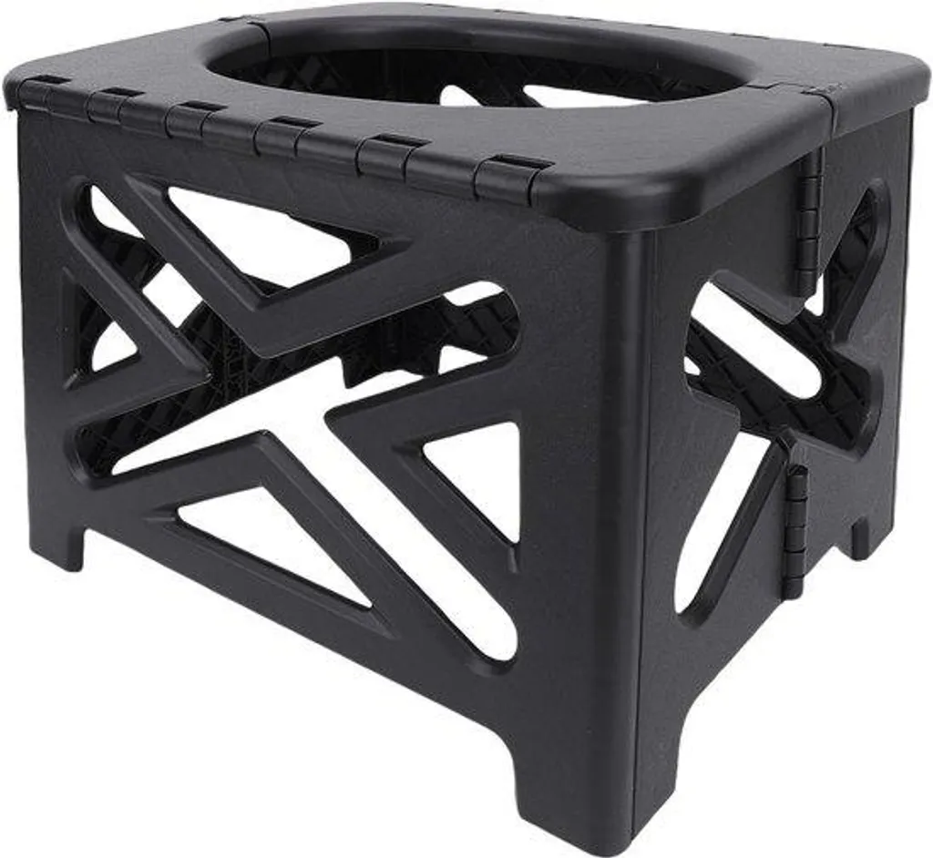 WC portable de camping avec couvercle toilette pliable outdoor kaki