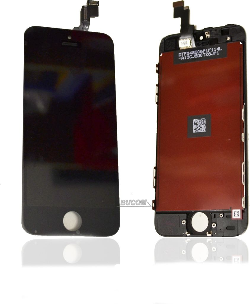 Display für Apple iPhone 5s Digitizer Touchsreen mit Rahmen Front glas LCD Cover schwarz