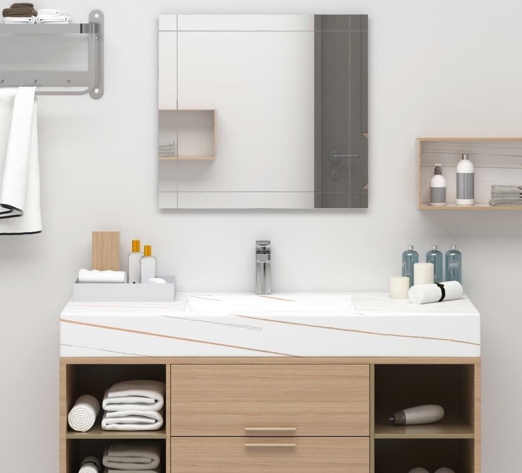 The Living Store Wandspiegel 80x60 cm Glas