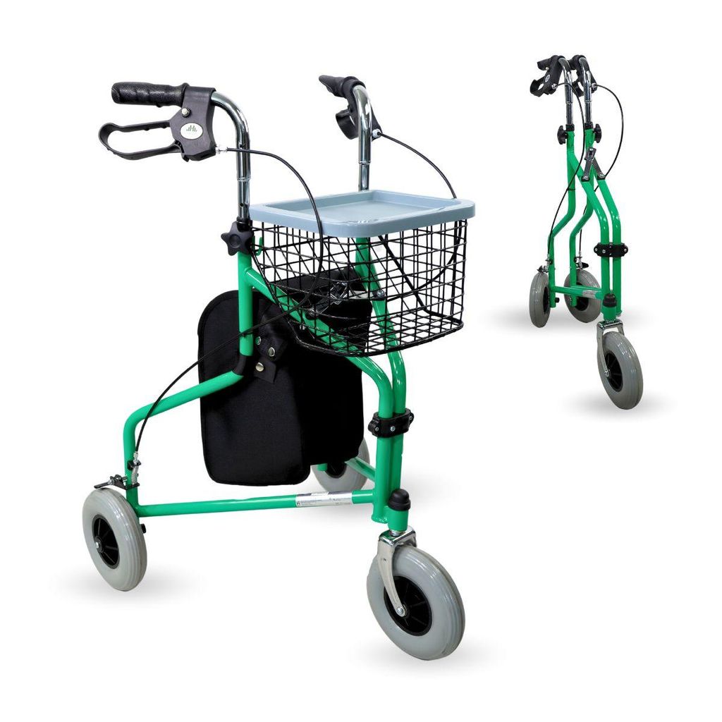 Mobiclinic, rollator, Caleta, Fatlbar, driewieler, staal, Productafbeelding 
