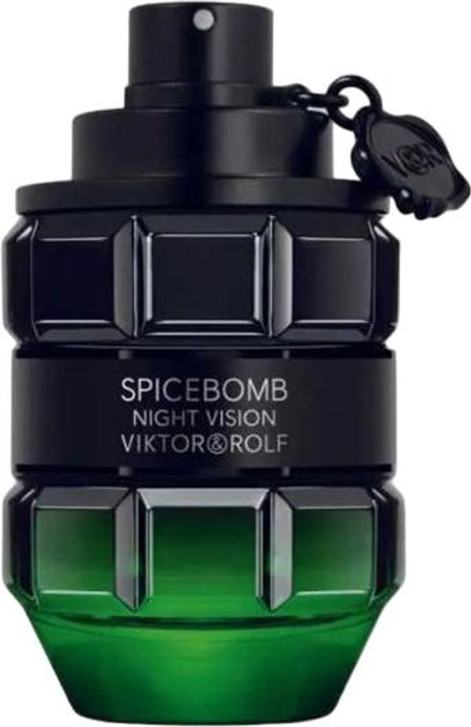 A bottle of Viktor & Rolf Spicebomb Night Vision Eau de Toilette.
