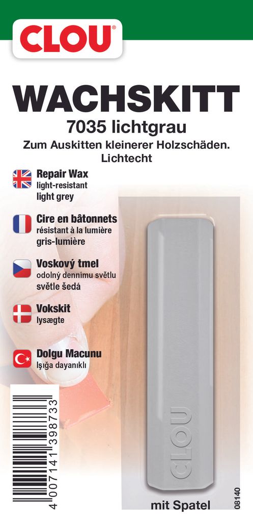 CLOU Wachskitt lichtgrau mit Spatel 1 ml Produktbild 
