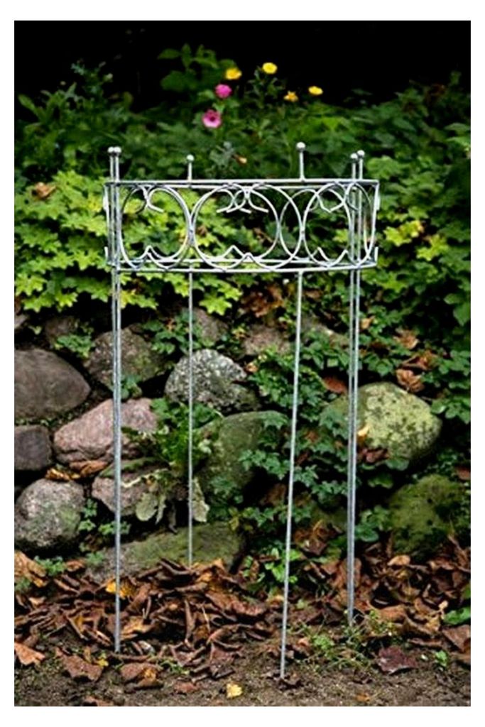 Runder Staudenhalter aus Metall, Strauchhalter, Rankgerüst, Zink