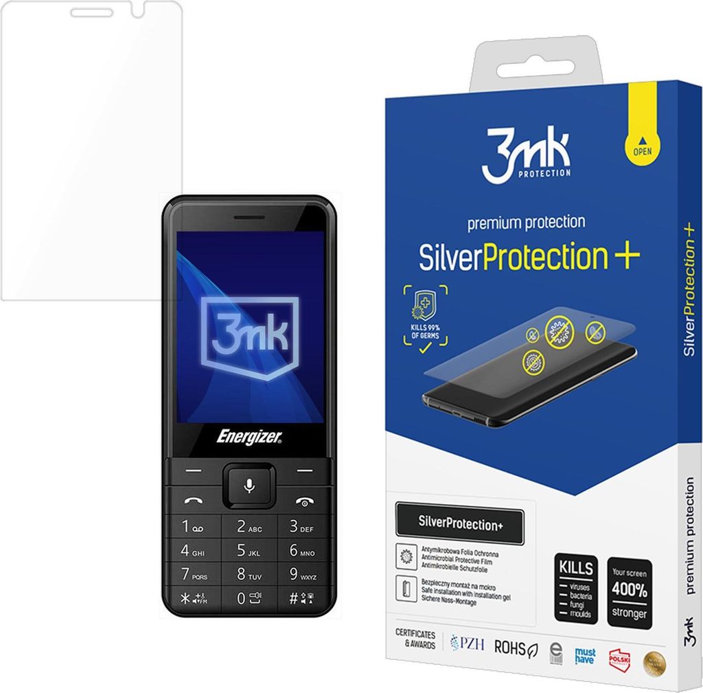 3mk Display Antimikrobielle Schutzfolie SilverProtection+ für Energizer E280S 0,21mm Self-Heal