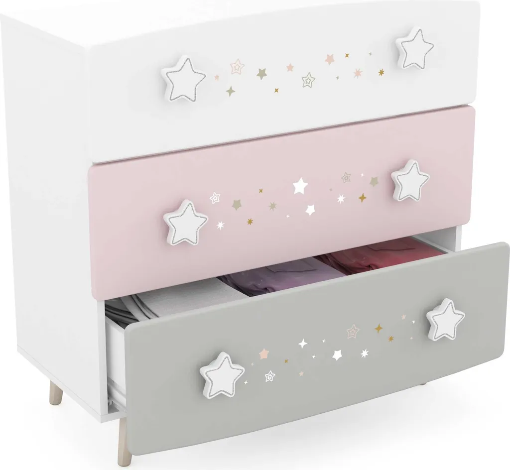 Commode Stellar style constellation avec finitions géométriques