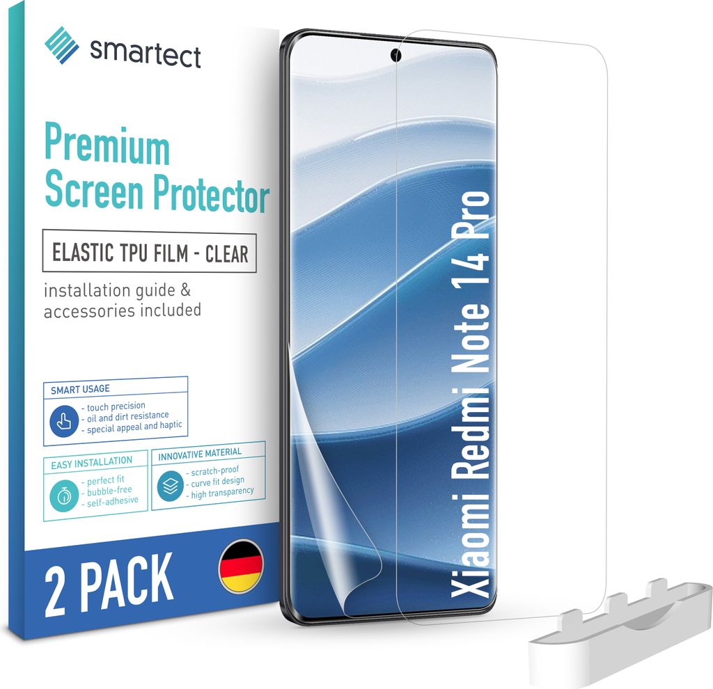 2x TPU Schutzfolie Klar für Xiaomi Redmi Note 14 Pro Displayschutz Panzerfolie