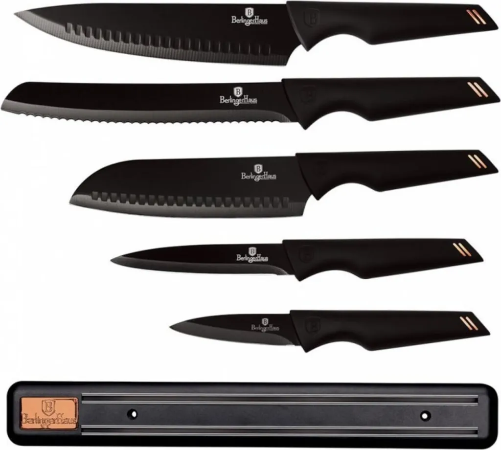 Berlinger Haus Set 5 Coltelli Cucina con Strip Magnetica BH-31626