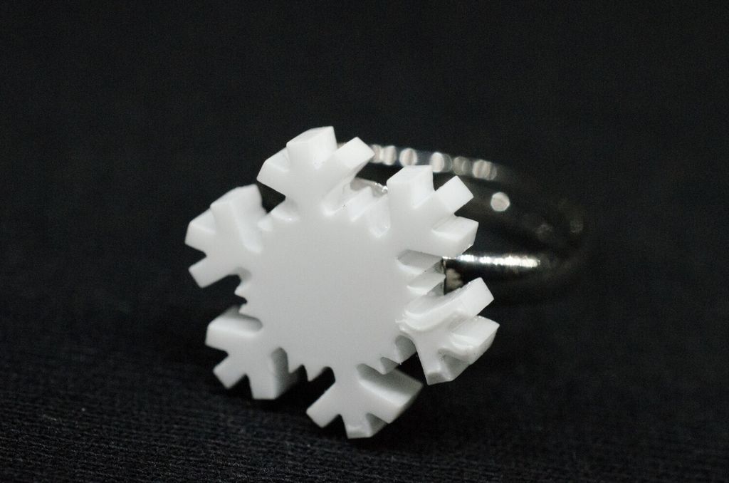 Schneeflocke Ring Schneeflockenring Miniblings Winter Produktbild 