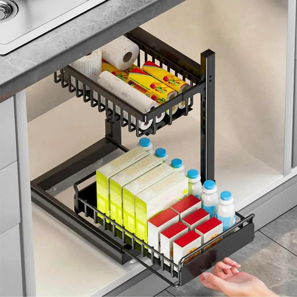 Organisateur sous-vasque robuste 1 niveau - Rangement gain de place - 2