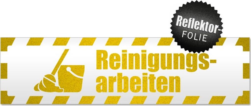 Reinigungsarbeiten D2 gestreift Magnetschild Schild magnetisch