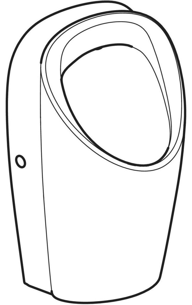 Geberit Renova L Urinal, Zulauf von hinten, Abgang hinten und unten, 390x330x700mm, 503.130.00.1