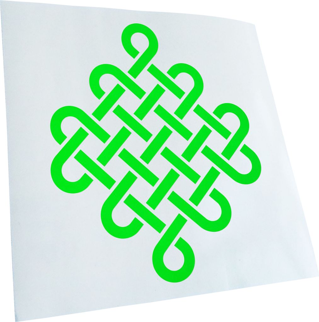 Kiwistar - Autoaufkleber - keltische Knoten - Neongrün - 40x33cm - Aufkleber für Auto, Laptop, Fahrrad, LKW, Motorrad mehrfarbig JDM Decal Racing