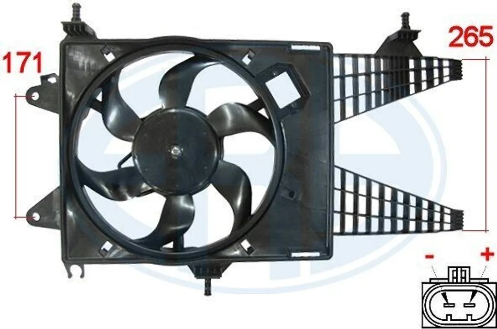 Ventilateur de radiateur ERA 352001 - OE 51708004 pour Idea et Punto