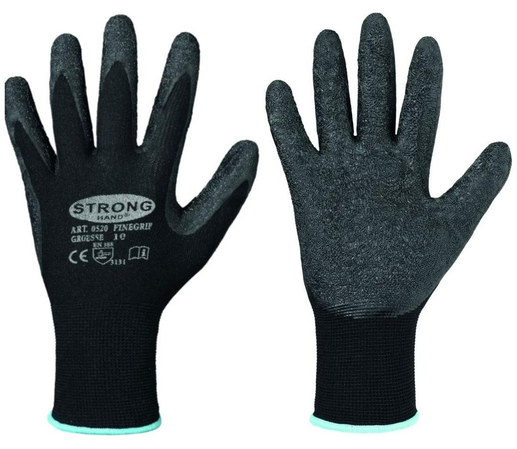 STRONGHAND guanti Finegrip neri EN 388 PSA II taglia 9 - Immagine del prodotto 