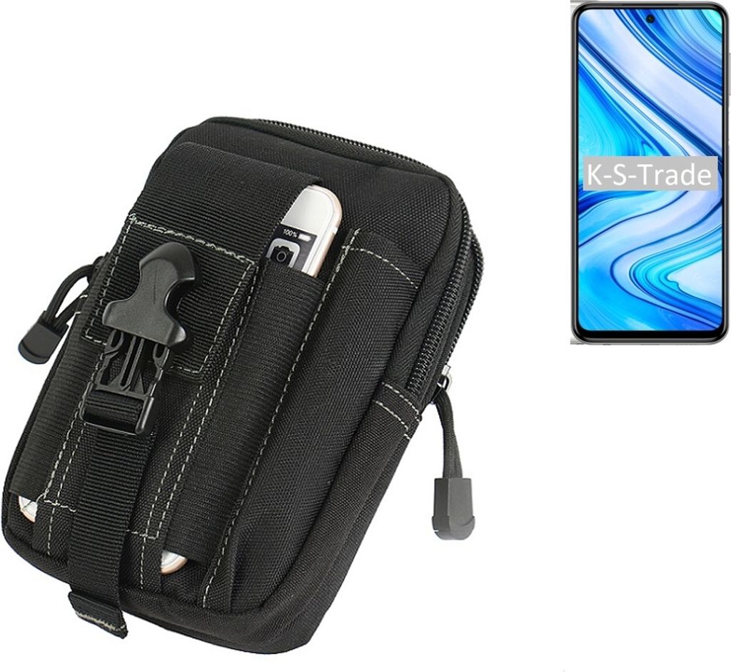 K-S-Trade Gürtel Tasche kompatibel mit Xiaomi Redmi Note 9S Gürteltasche Holster Schutz Hülle Handy Hülle Smartphone outdoor Handy-Hülle schwarz