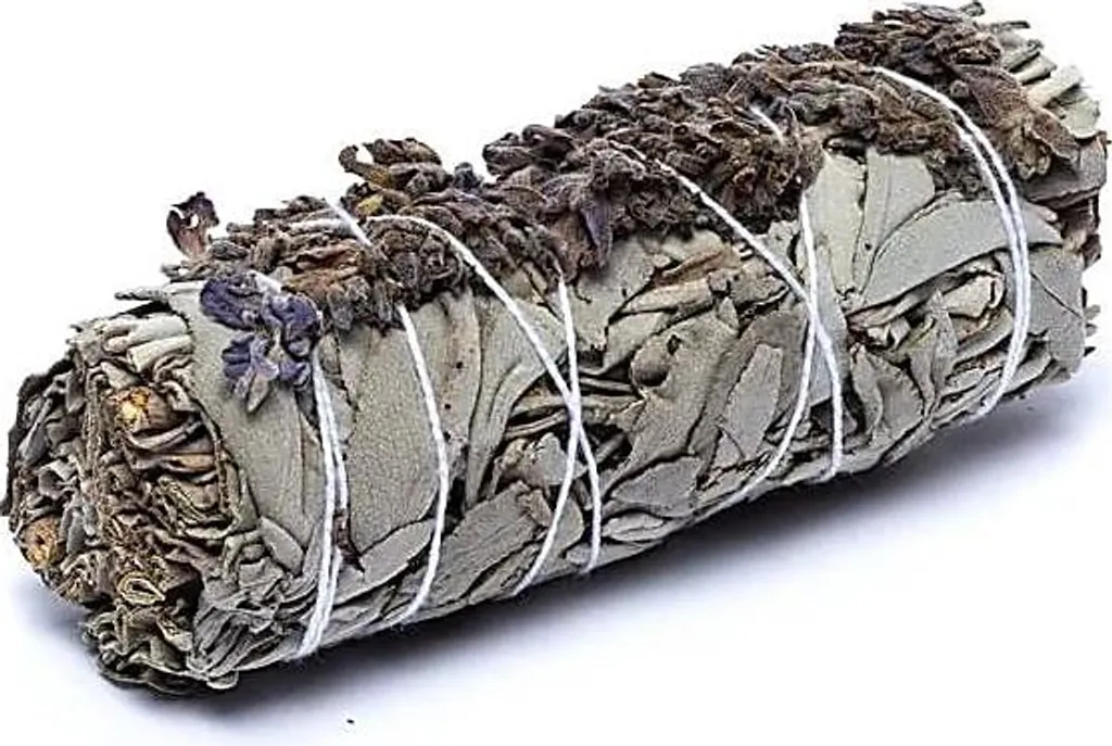 Lot de 2 Smudge Sticks Sauge Blanche et Lavande pour Rituel Maison