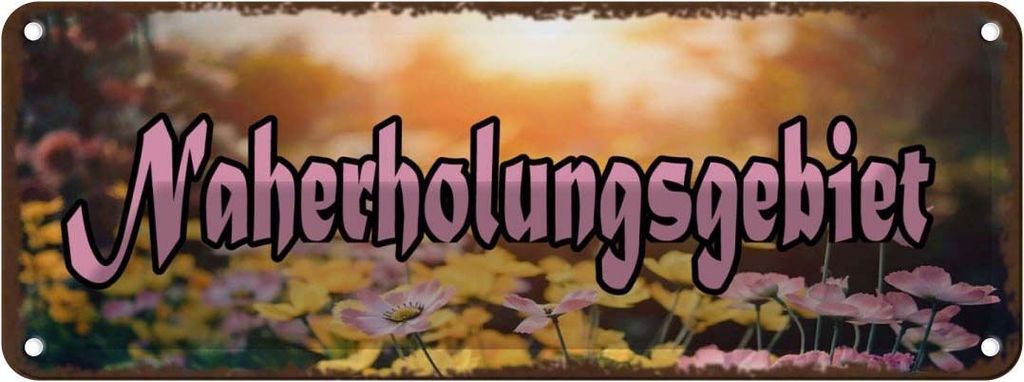 vianmo Blechschild 10x27 cm Naherholungsgebiet Dekoration Spruch Zitat