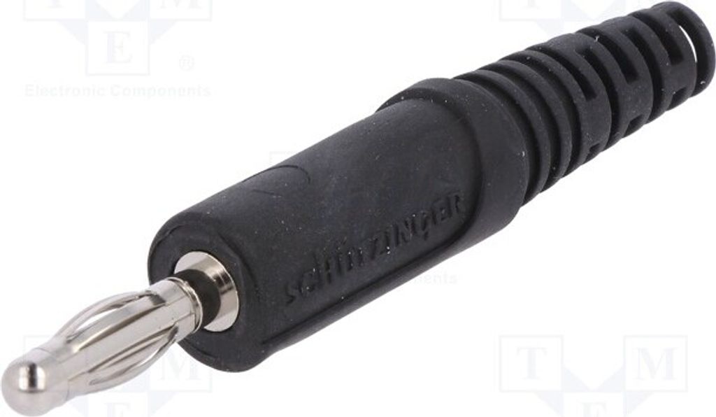 1x Stecker 70VDC 33VAC 32A schwarz 4mm Bananen isoliert(nein) FK 9 L NI / SW Bana