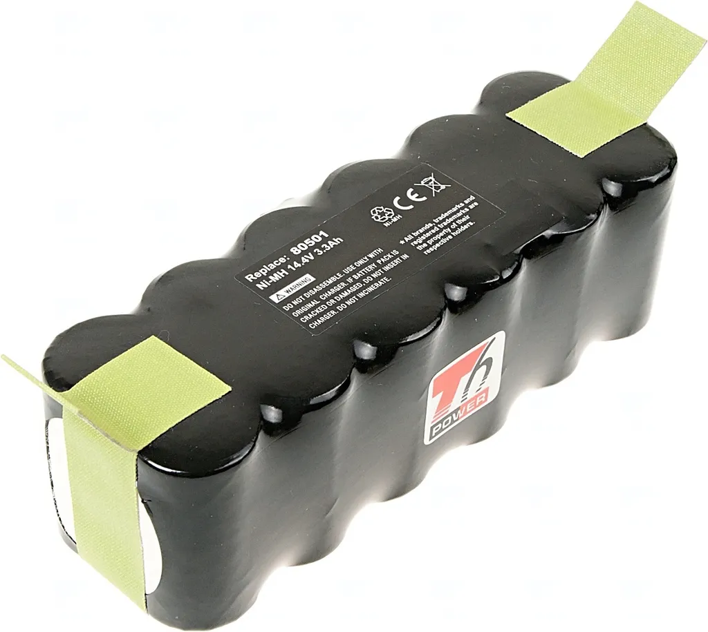 Batteria T6 Power per iRobot Roomba 765, Ni-MH, 14,4 V, 3300 mAh (48 Wh), nero