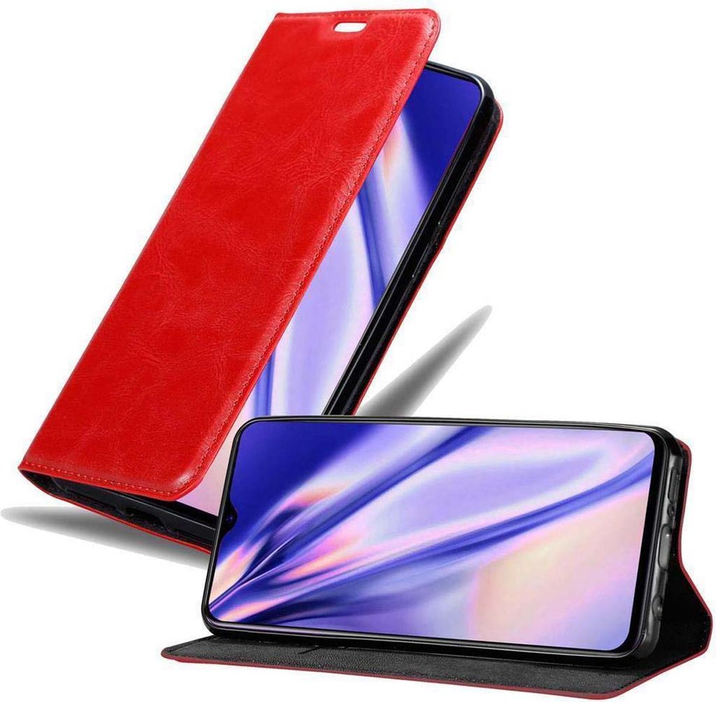 Cadorabo Hülle für Oppo R17 PRO Schutz Hülle in Rot Handyhülle Etui Case Cover Magnetverschluss