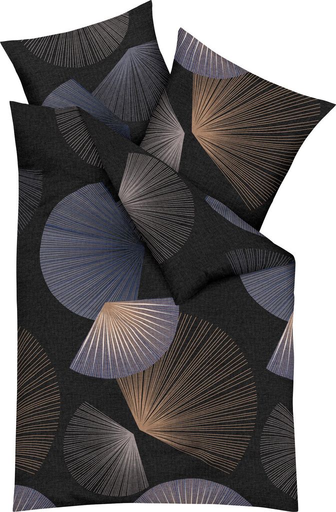 Kaeppel Bettwäsche Koya" schwarz 1x 135x200 cm + 1x 80x80 Produktbild 