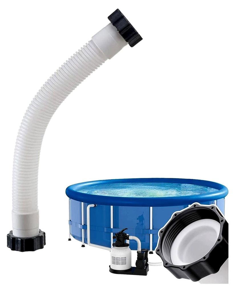 Ersatzschlauch für Poolpumpe, oberer Boden, Poolfilterschlauch, 3,8 cm Anschluss für Boden, Schwimmen, Rasen, Garten, Terrasse, Sand