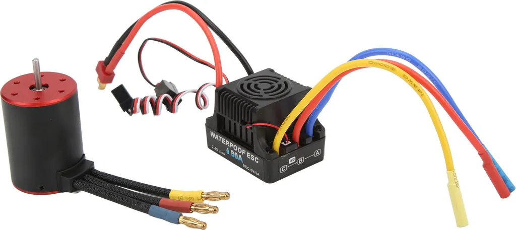 Combo Brushless 3650 pour Voiture RC 1/10 et 1/8 : Puissance et Vitesse