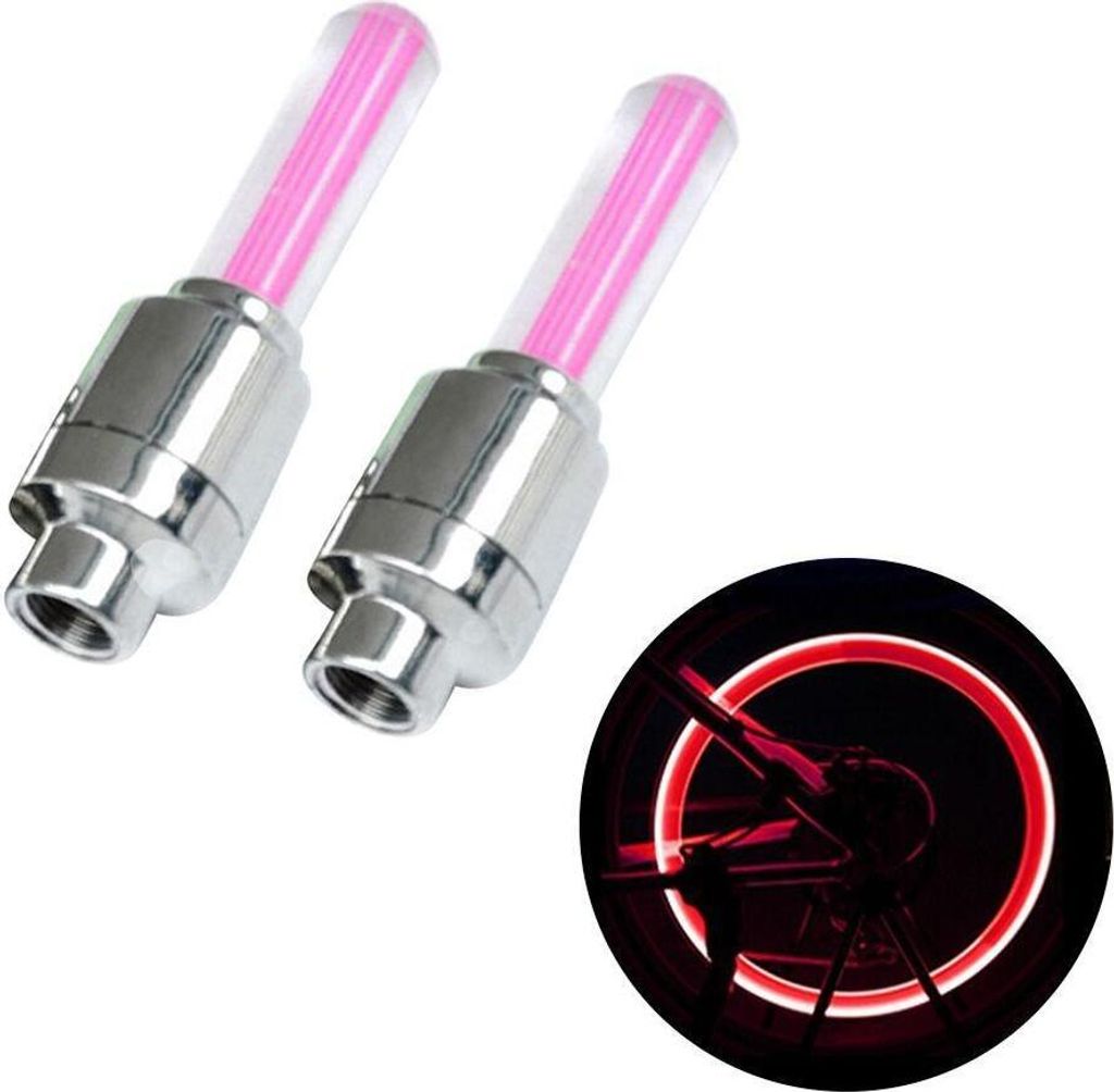 Ružové LED osvetlenie na bicykle - Bezpečnosť na ceste Obrázok produktu 