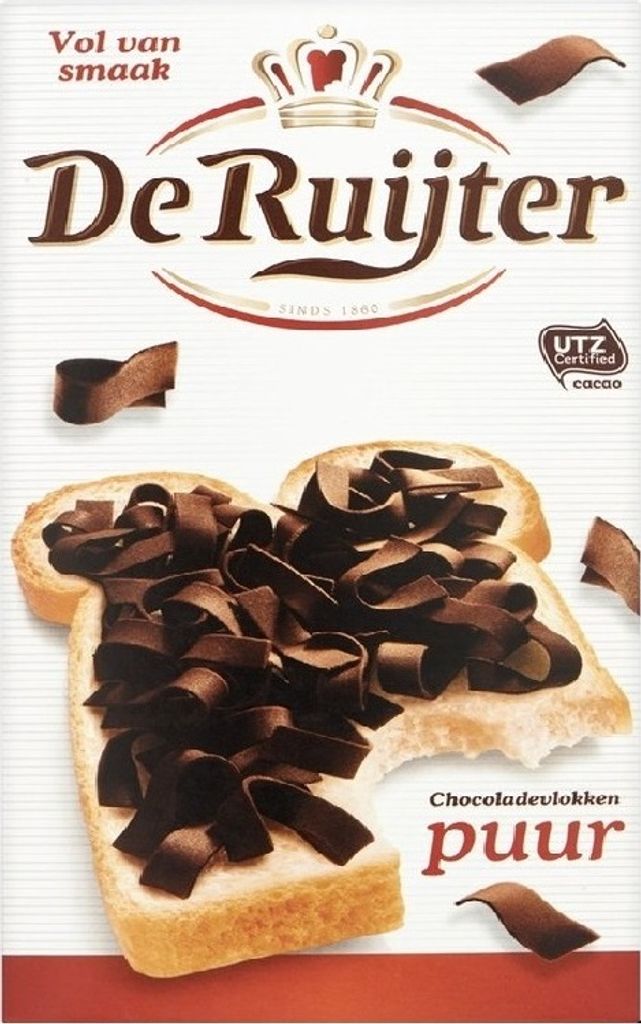 A package of chocolate sprinkles on toast.