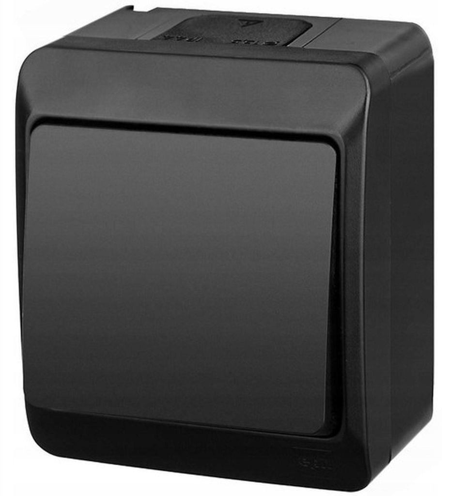 Elektro-Plast | Interrupteur double hermétique - Noir - Image du produit 