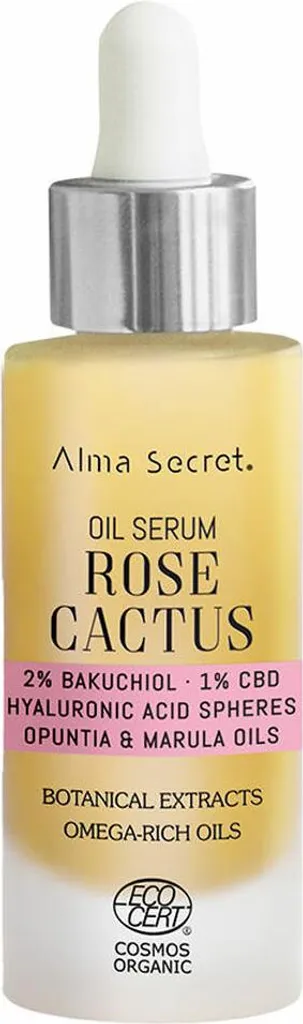 Alma Secret Rose Cactus 30ml | Olio Viso Naturale ai 27 Fiori e Piante