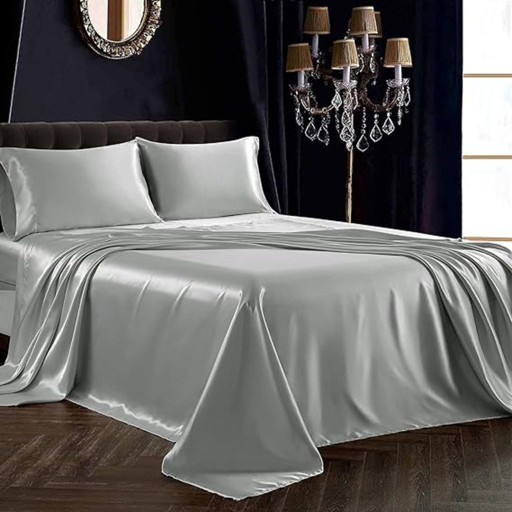Hedvábné prostěradlo | SILKYFIT Light Grey 180 x 200 Obrázek produktu 8