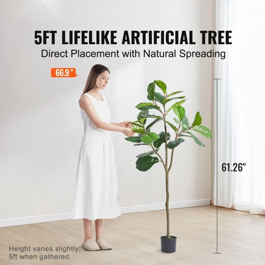 Figuier Violoniste Artificiel Imperméable et Inodore - 155cm de Haut