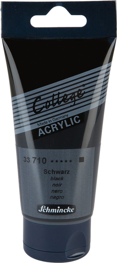 Schmincke 75ml College Acryl Schwarz Acryl 33 710 013