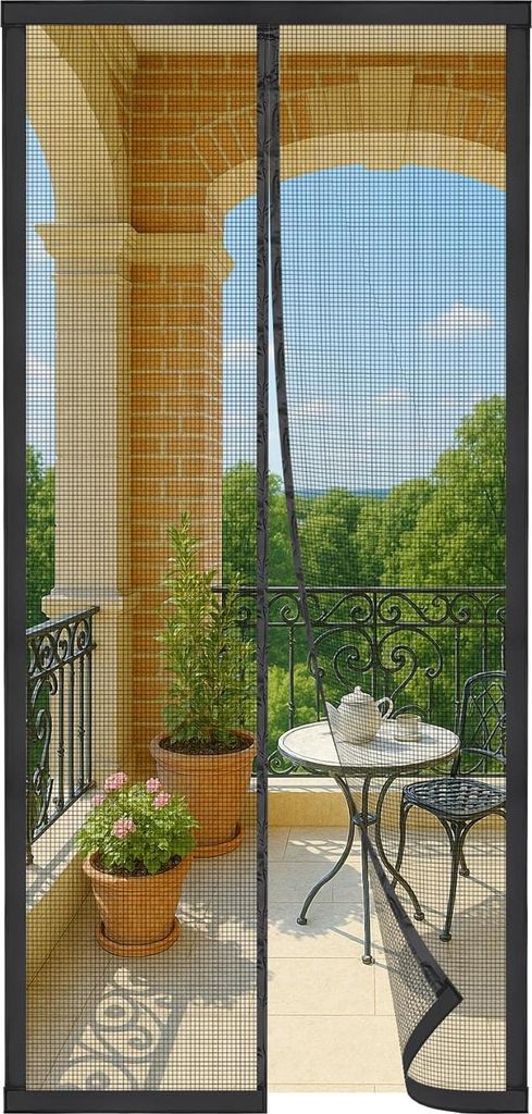 Magnetisches Fliegengitter für Türen - Selbstschließend - 95 x 210 cm