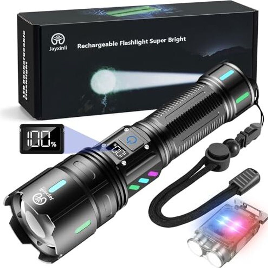Fackel-LED, oplaadbaar, 1.000.000 lumen, extreem helder, Productafbeelding 