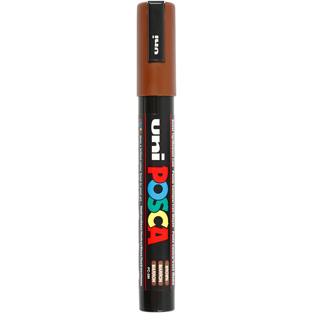 Uni Posca Marker, Strichstärke: 2,5 mm,  PC-5M , Braun, Produktbild 