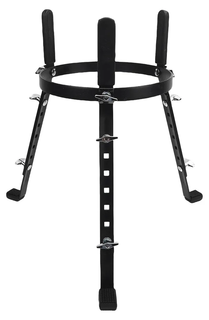 Support Conga pour Concert avec Hauteur Ajustable et Base Stable Noire