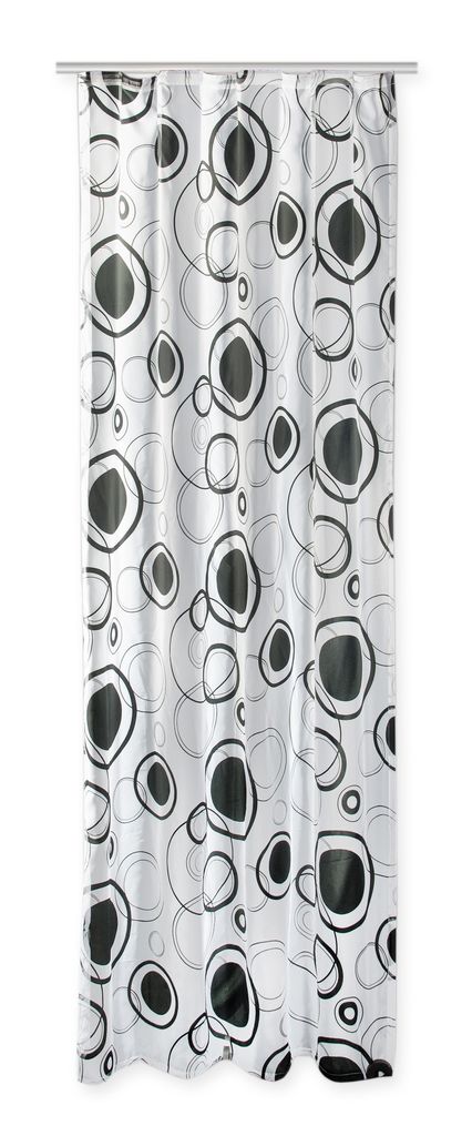 Voile Vorhang Kräuselband Black & White transparent Gardine Produktbild 